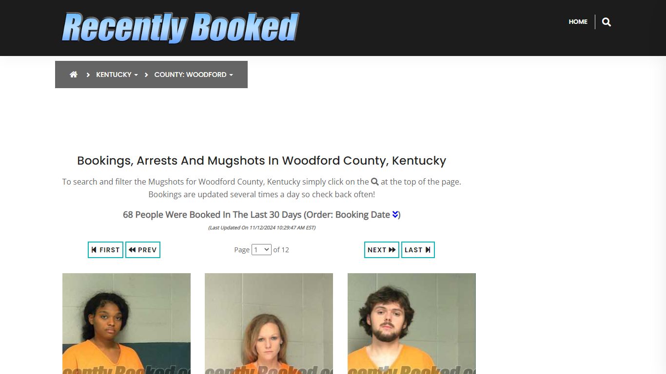 Bookings, Arrests and Mugshots in Woodford County, Kentucky