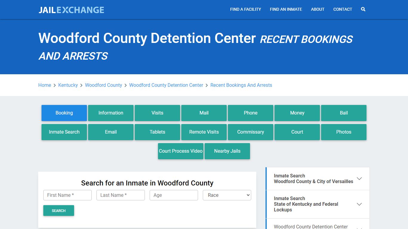 Woodford County Detention Center Recent Bookings And Arrests